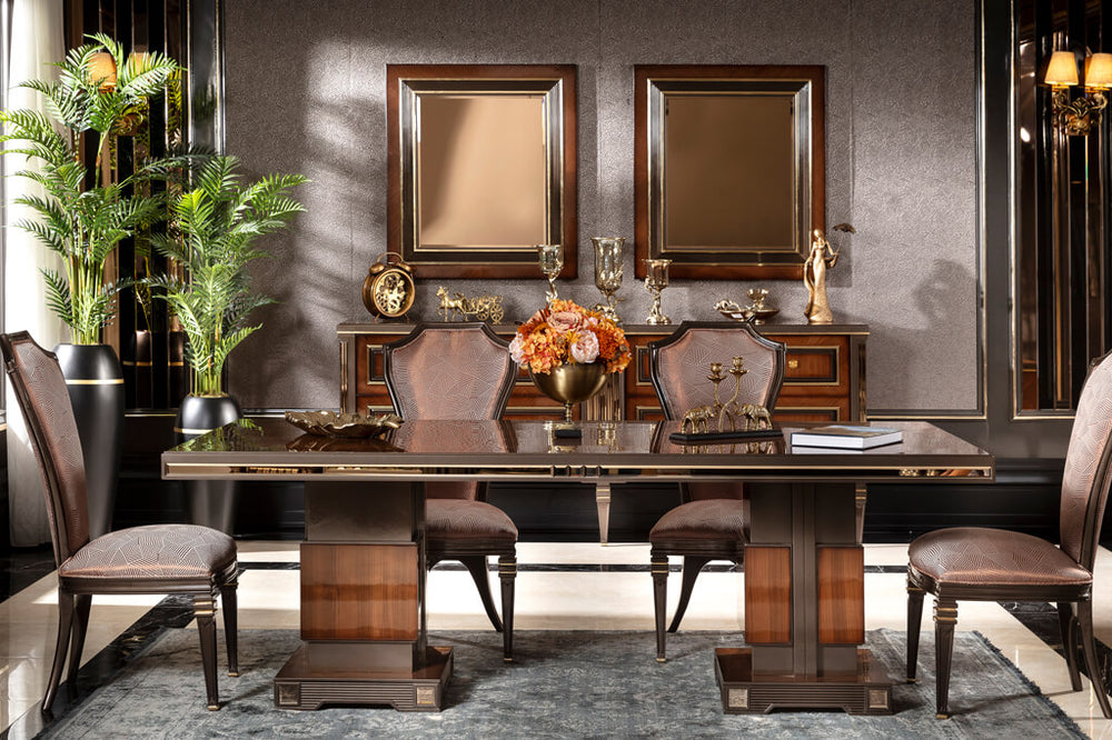 Caserta Walnut Dining Room Set