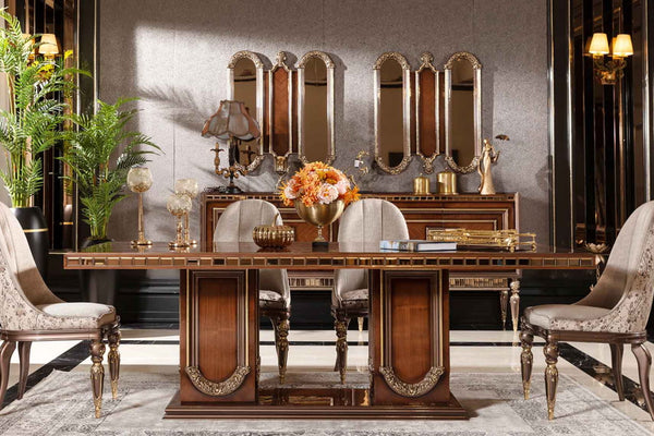 Akira Walnut Dining Room Set