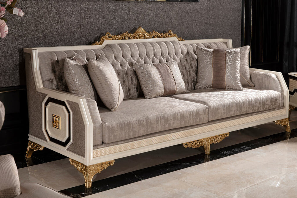 Maderya Cream Sofa Set