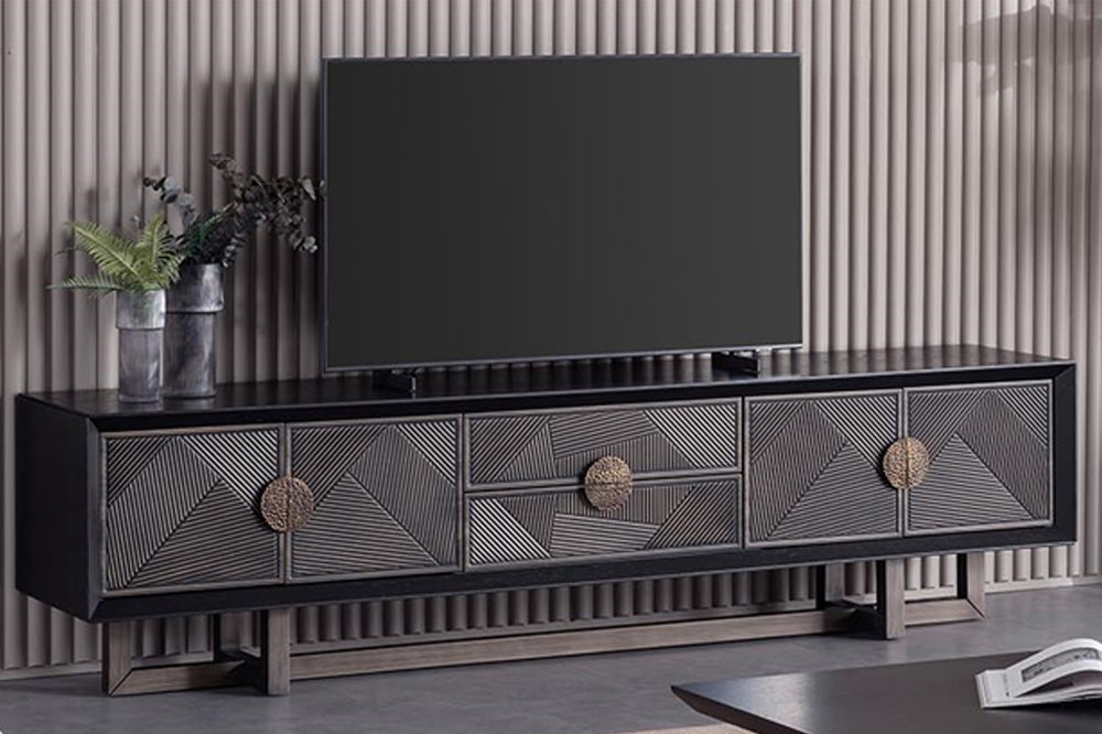 Delta Black TV Unit Set