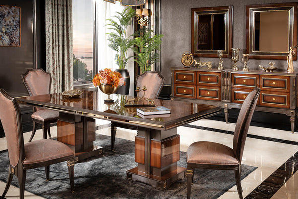 Caserta Walnut Dining Room Set