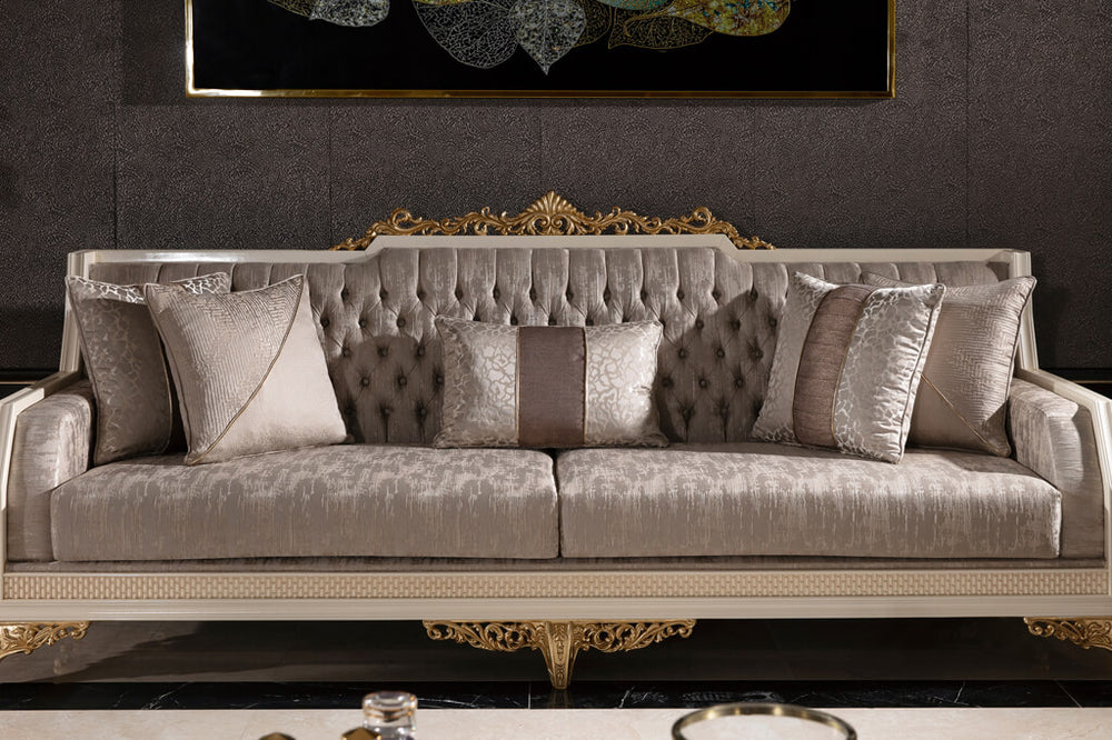 Maderya Cream Sofa Set