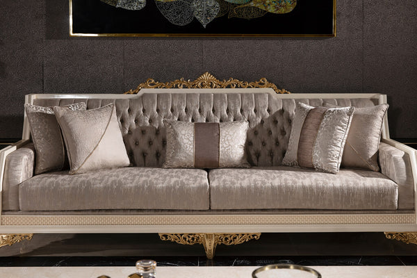 Maderya Cream Sofa Set