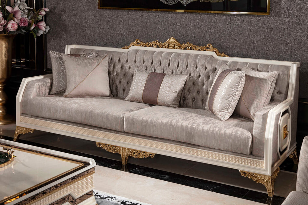 Maderya Cream Sofa Set