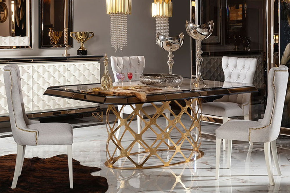 Evista White Dining Room Set