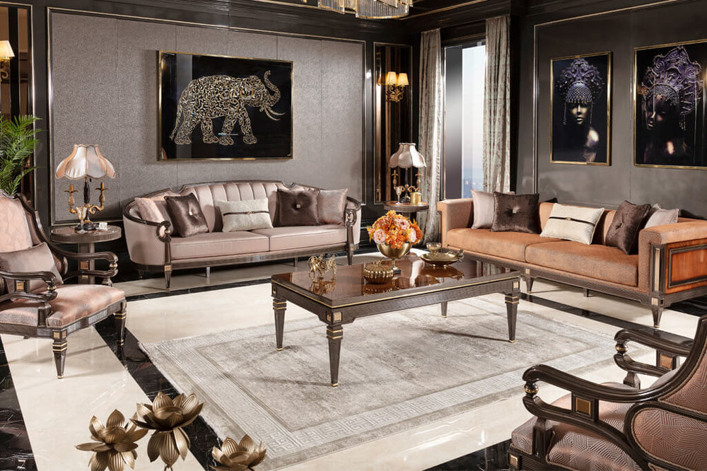 Caserta Walnut Sofa Set