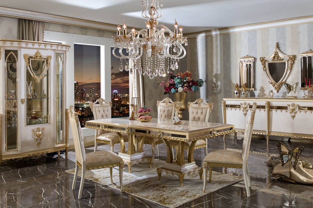 Tuvalya Cream Dining Room Set