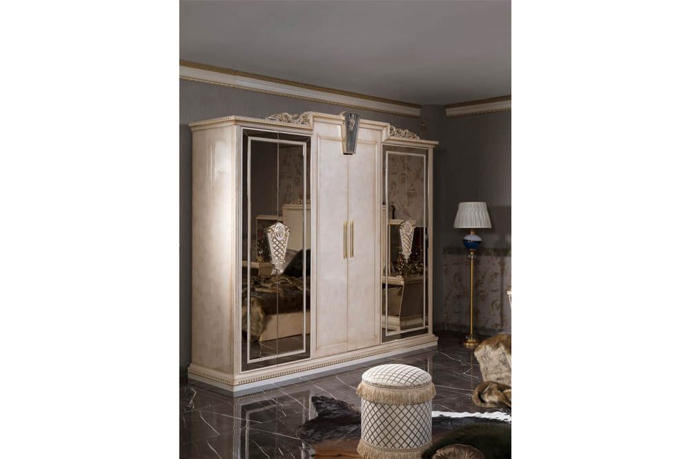 Melikşah Cream Bedroom Set