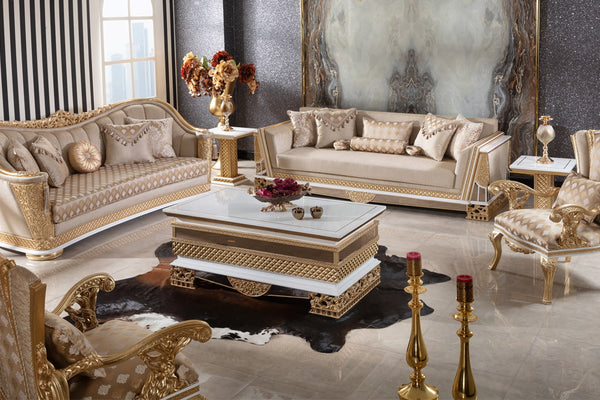 Navona Cream Sofa Set