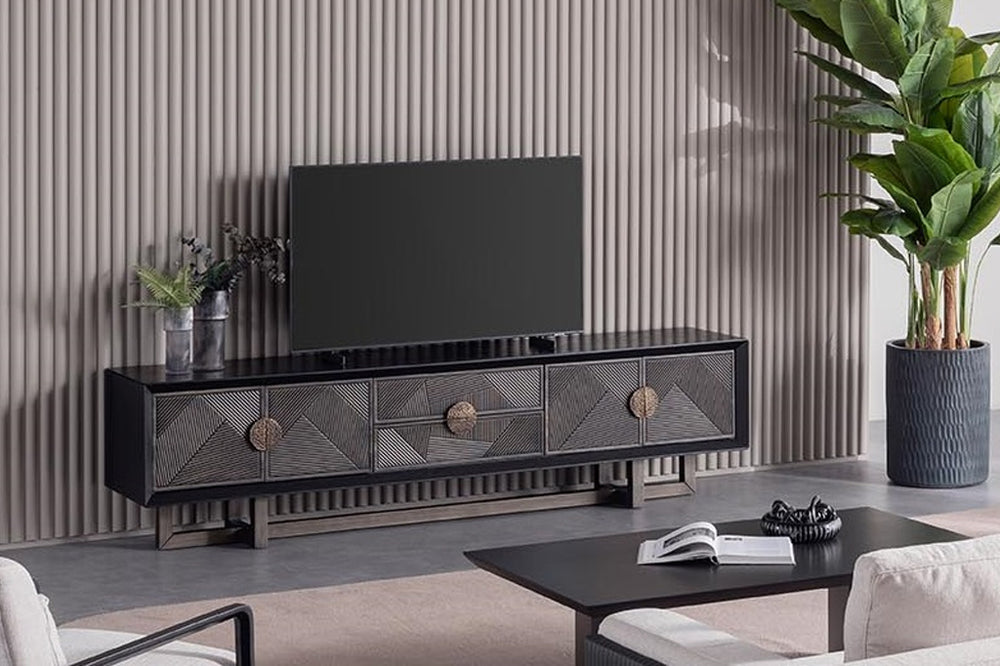 Delta Black TV Unit Set