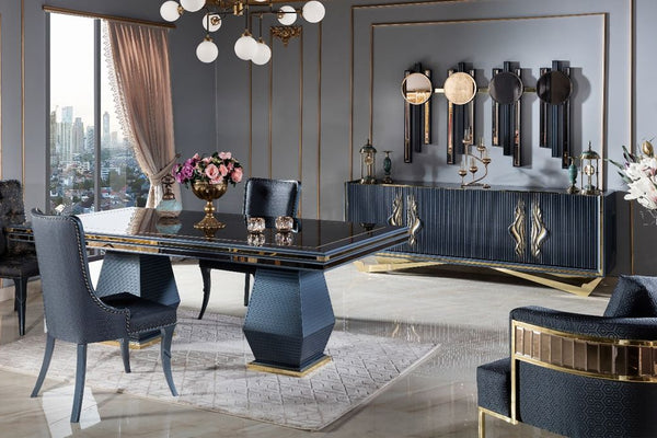 Valentin Blue Dining Room Set