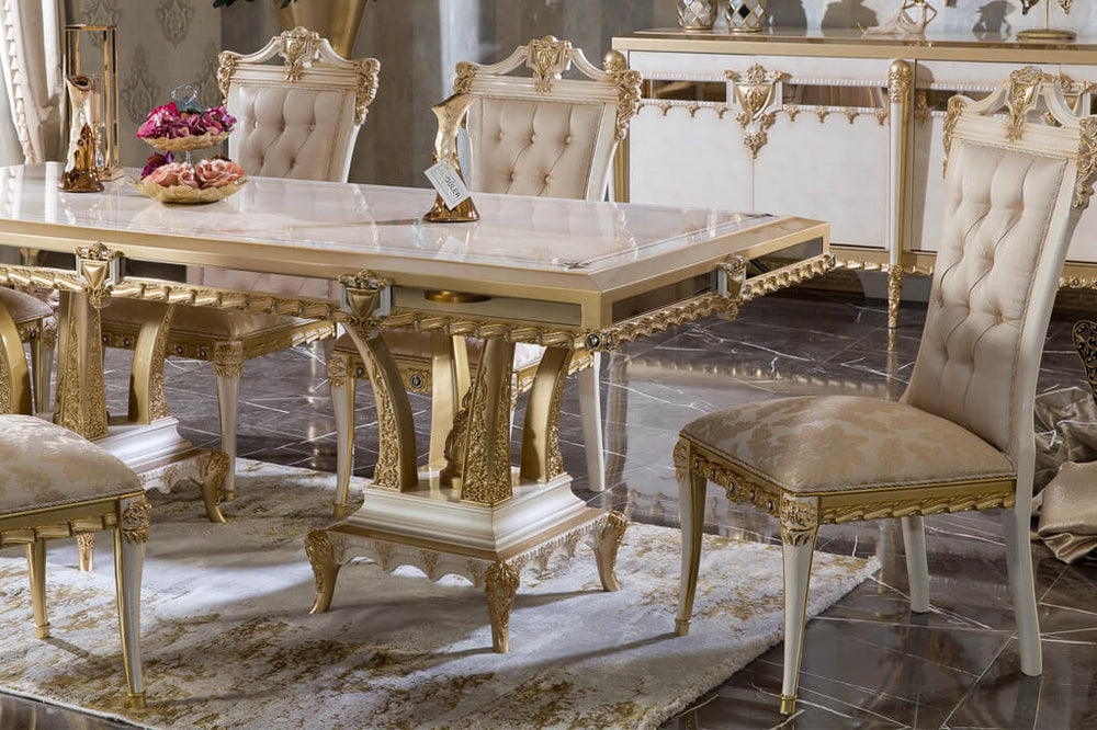 Tuvalya Cream Dining Room Set