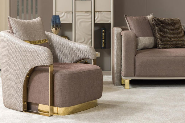 Madalyon Gold Sofa Set