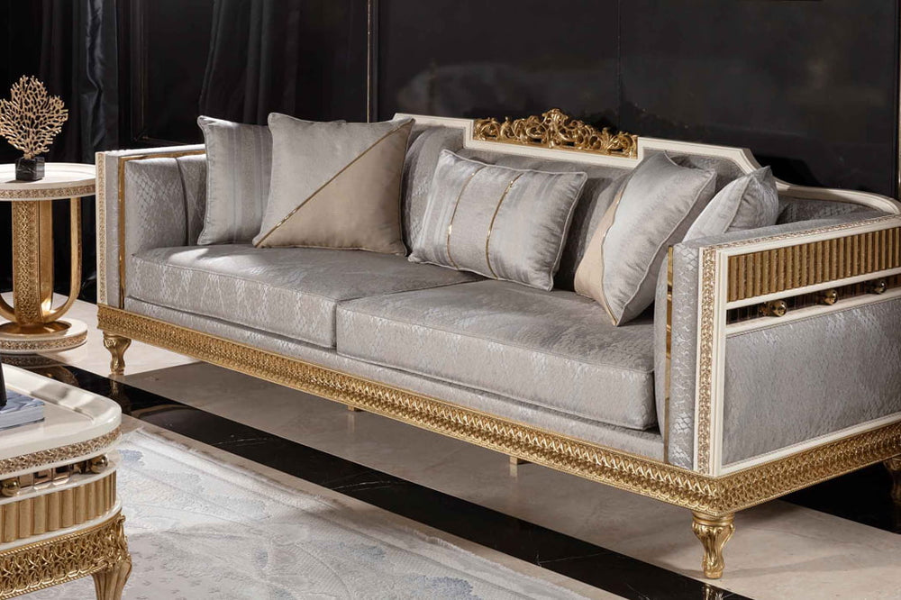 Jersey Cream Sofa Set