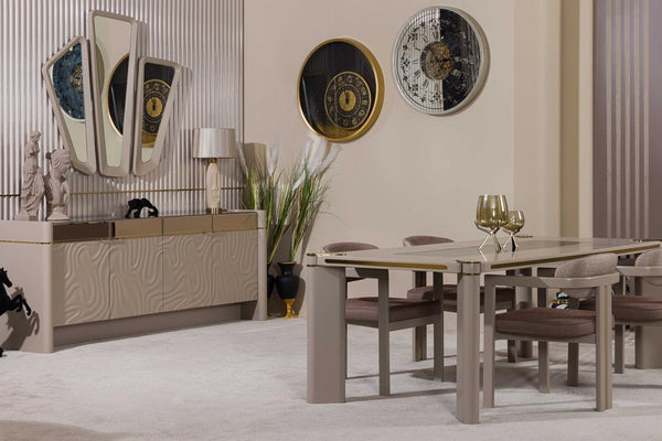 Madalyon Gold Dining Room Set