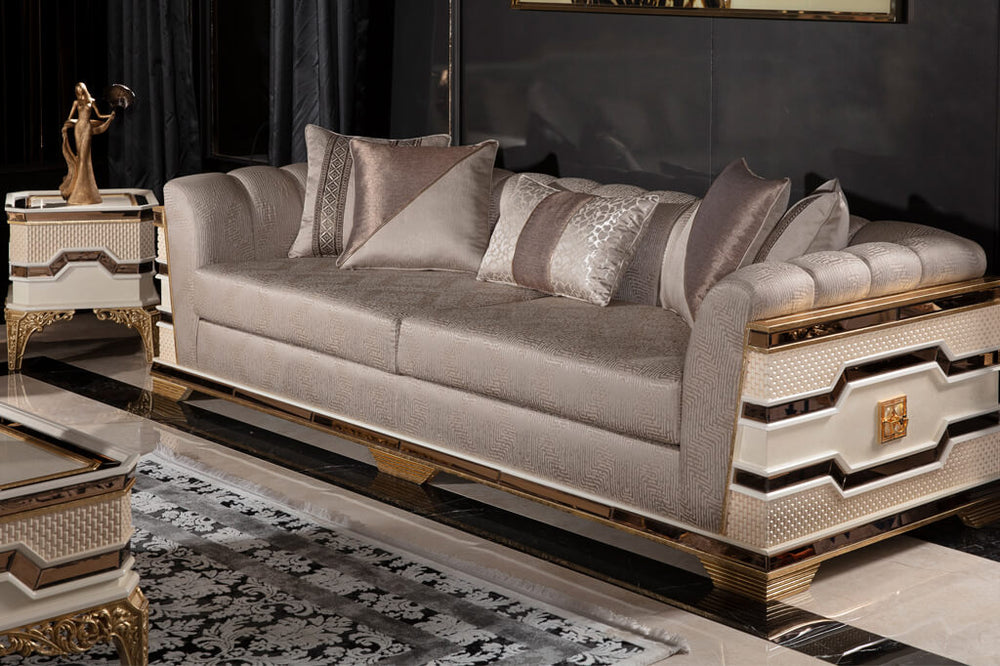 Maderya Cream Sofa Set