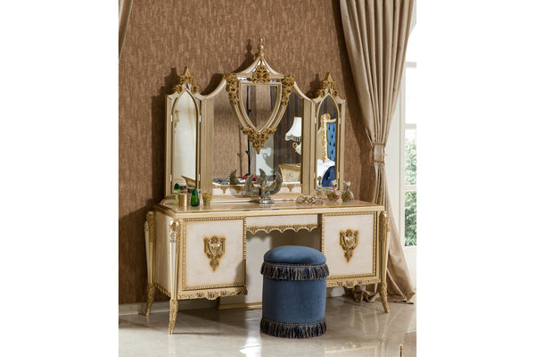 Tuvalya Cream Bedroom Set