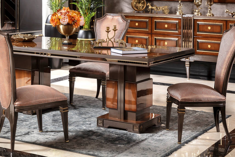 Caserta Walnut Dining Room Set