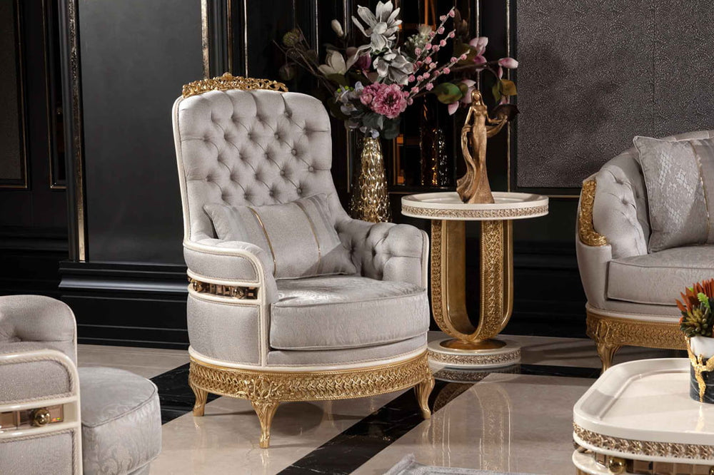 Jersey Cream Sofa Set