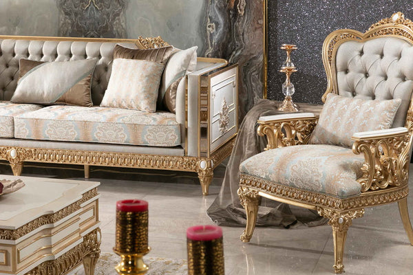 Dominika Cream Sofa Set