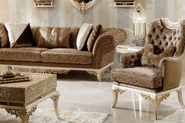 Karelya Cream Sofa Set