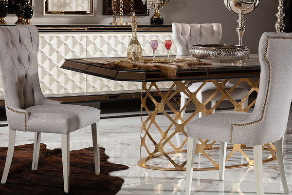 Evista White Dining Room Set