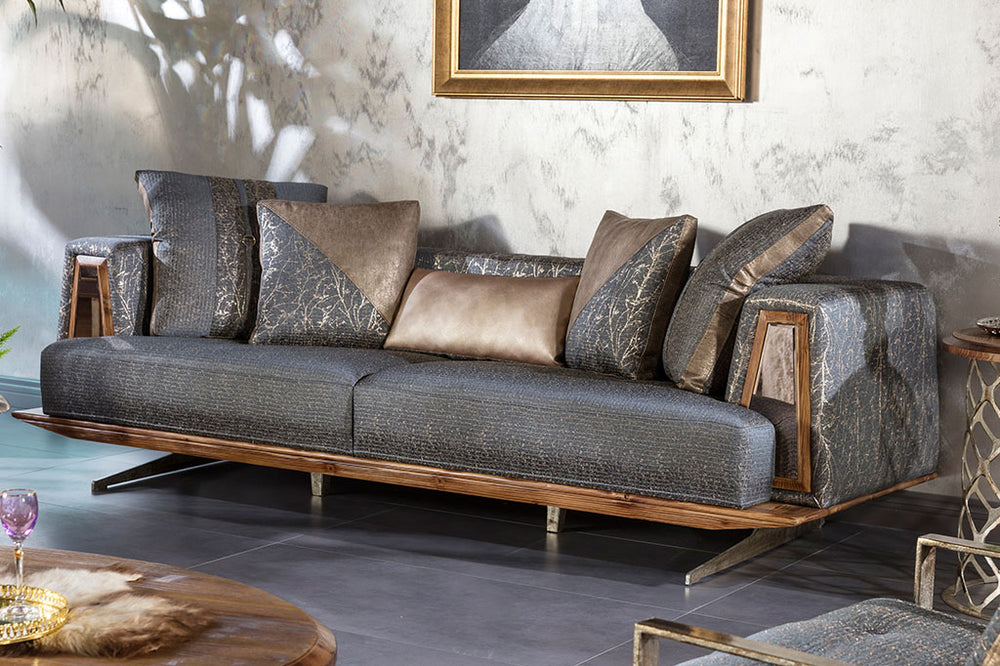 Evista Gray Sofa Set