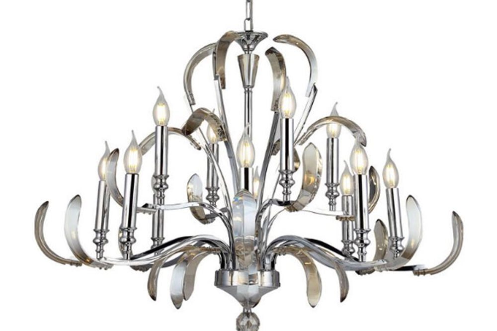 Artemi 8+4-Arms Chrome Chandelier 12Xe14