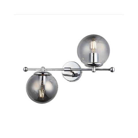 Atron Two-Arms Chrome Wall Lamp 2Xe27