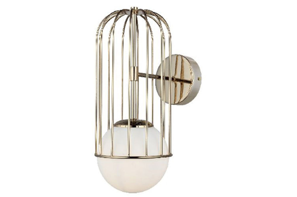 Capola Single Golden Wall Lamp 1Xe27