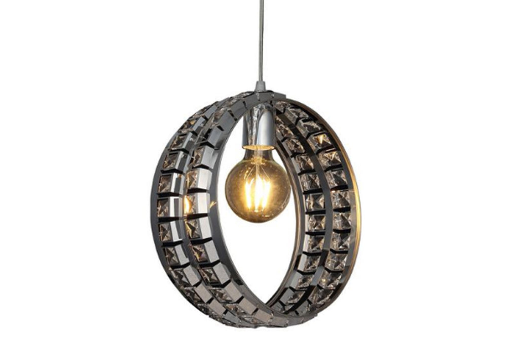 Dema Q25 Chrome Single Chandelier 1Xe27