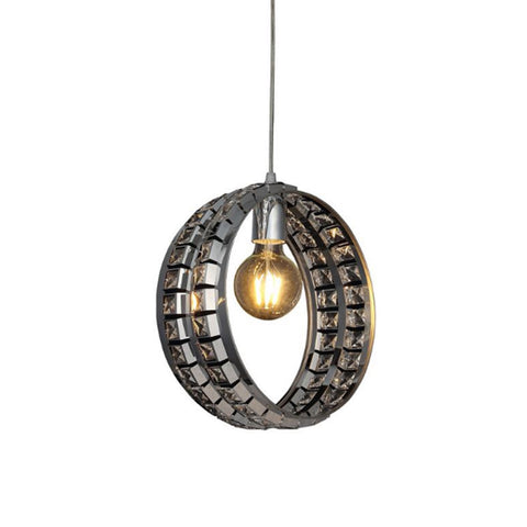 Dema Q25 Chrome Single Chandelier 1Xe27