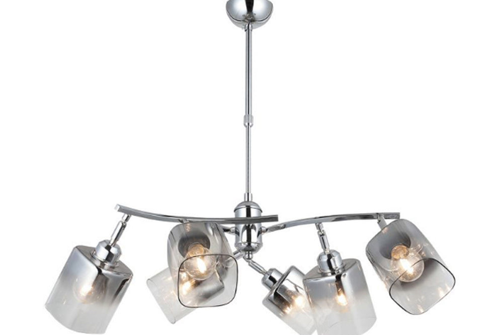 Derma Six-Arms Chrome Chandelier 6Xe27