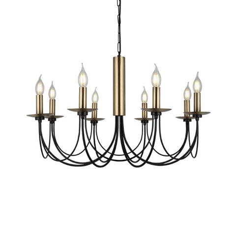 Dofa Eight-Arms Antique-Siyah Chandelier 8Xe14