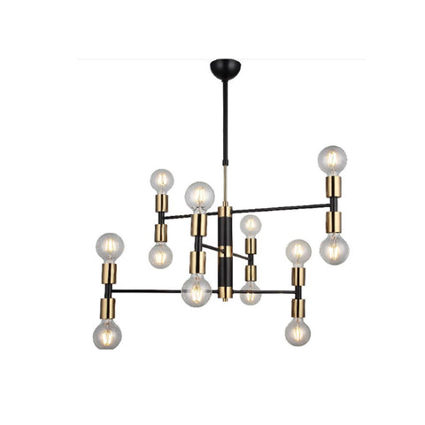 Drone Twelve-Arm Siyah/Antique Chandelier 12Xe27