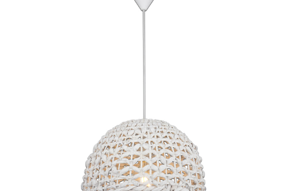 Evan Single Chandelier White E27X1