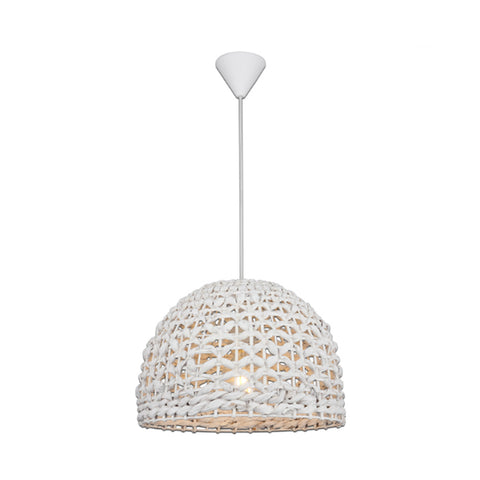 Evan Single Chandelier White E27X1