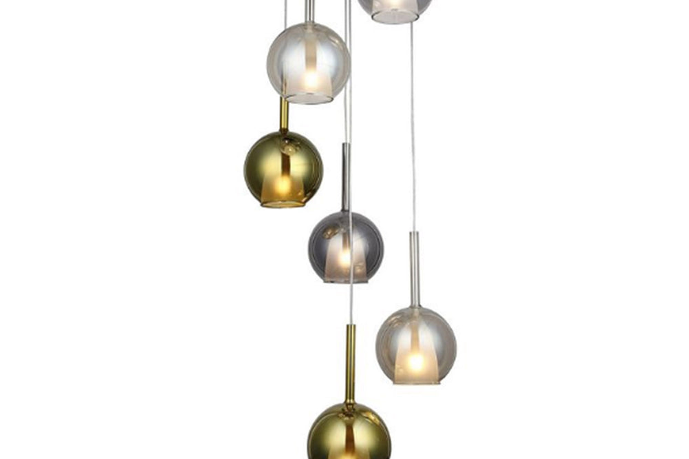 Fanza Six-Arms Chrome Chandelier 6Xe27