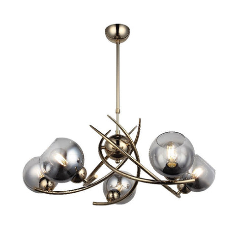 Hedra Five-Arms Golden Chandelier Chandelier 5Xe27