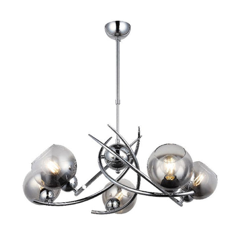 Hedra Five-Arms Chrome Chandelier Chandelier 5Xe27