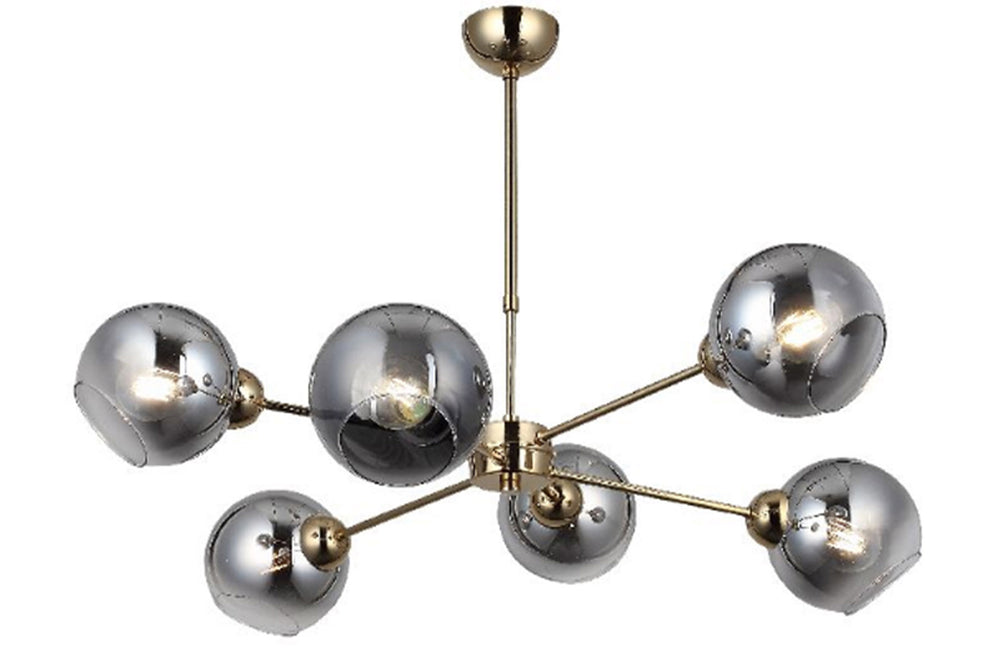 Linare Six-Arms Golden Chandelier 6Xe27