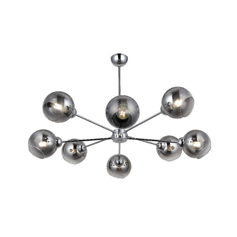 Linare Eight-Arms Chrome Chandelier 8Xe27