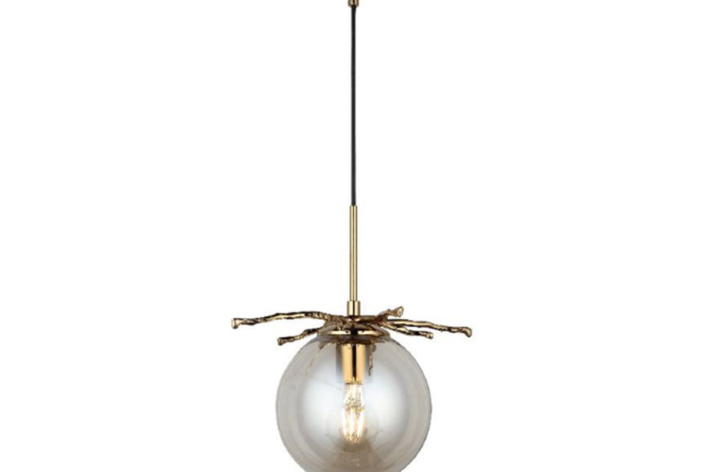 Lumeno Single Golden Chandelier 1Xe27