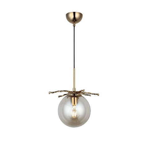 Lumeno Single Golden Chandelier 1Xe27