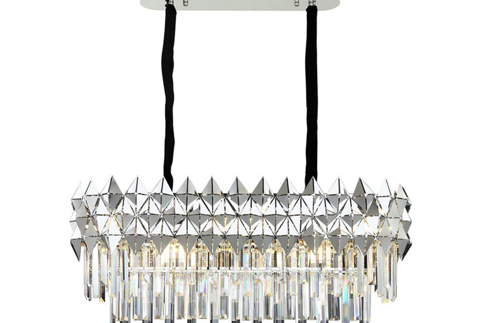 Molinella 90X30 Lik Chrome Desk Chandelier 6Xe14