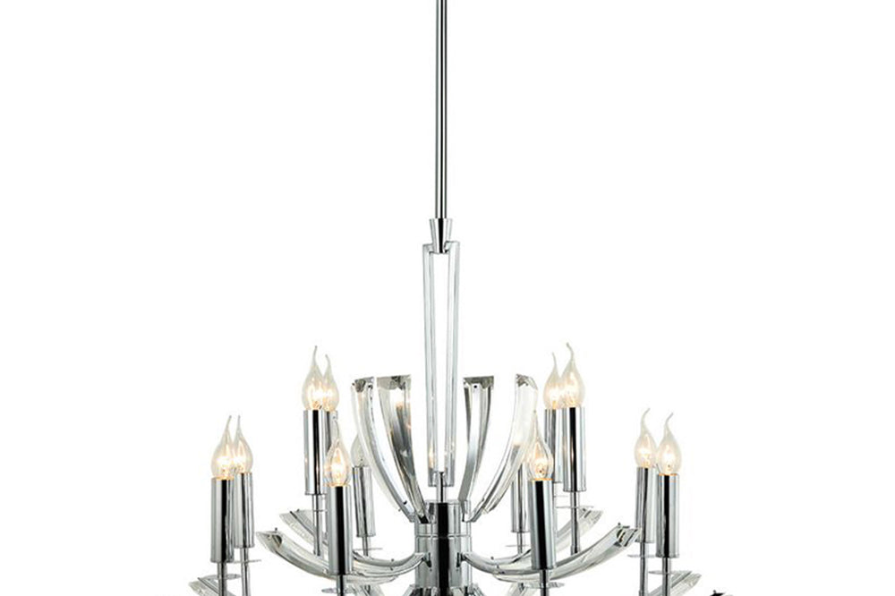 Montesso Twelve-Arm Chrome Chandelier 12Xe14