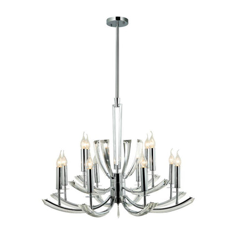 Montesso Twelve-Arm Chrome Chandelier 12Xe14