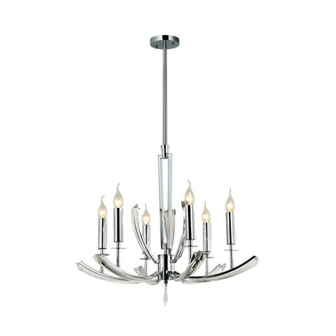 Montesso Six-Arms Chrome Chandelier 6Xe14