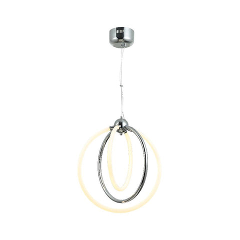 Nelas Large Led-Light Two-Arm Chrome Chandelier 60W 3000K