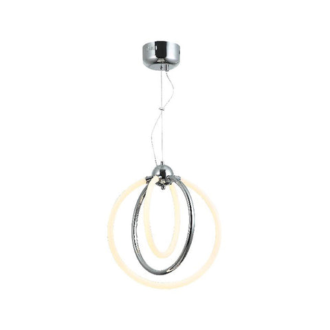 Nelas Small Led-Light Two-Arm Chrome Chandelier 50W 3000K